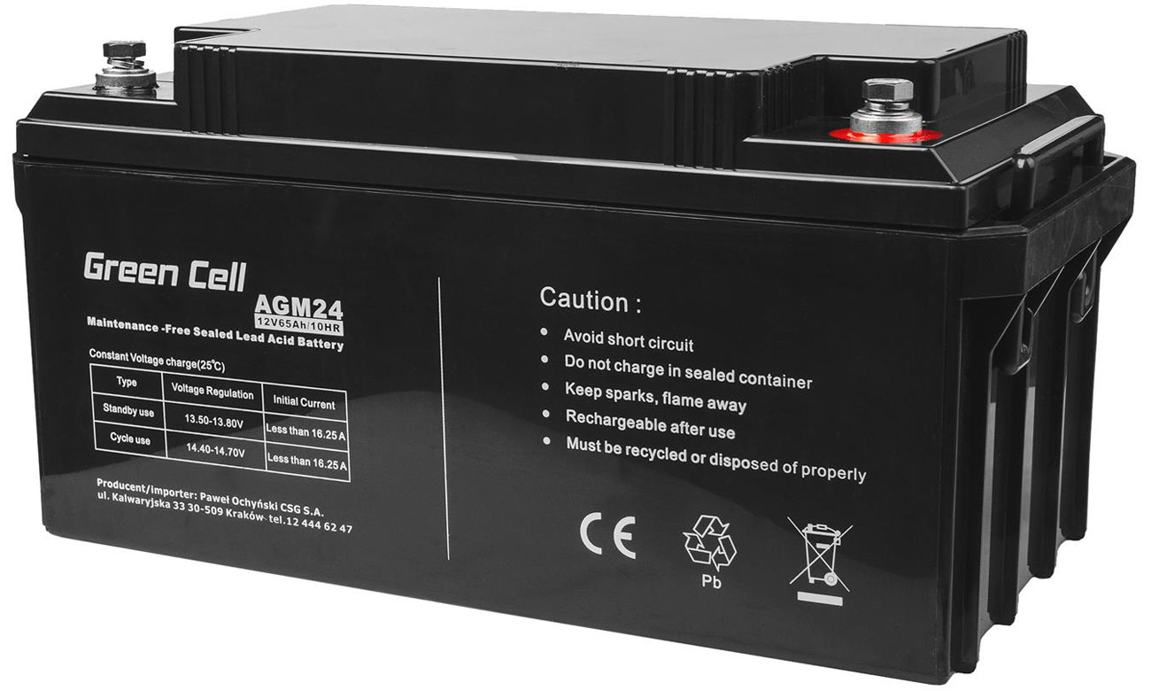 Akumulator AGM VRLA 12V 65Ah AGM24