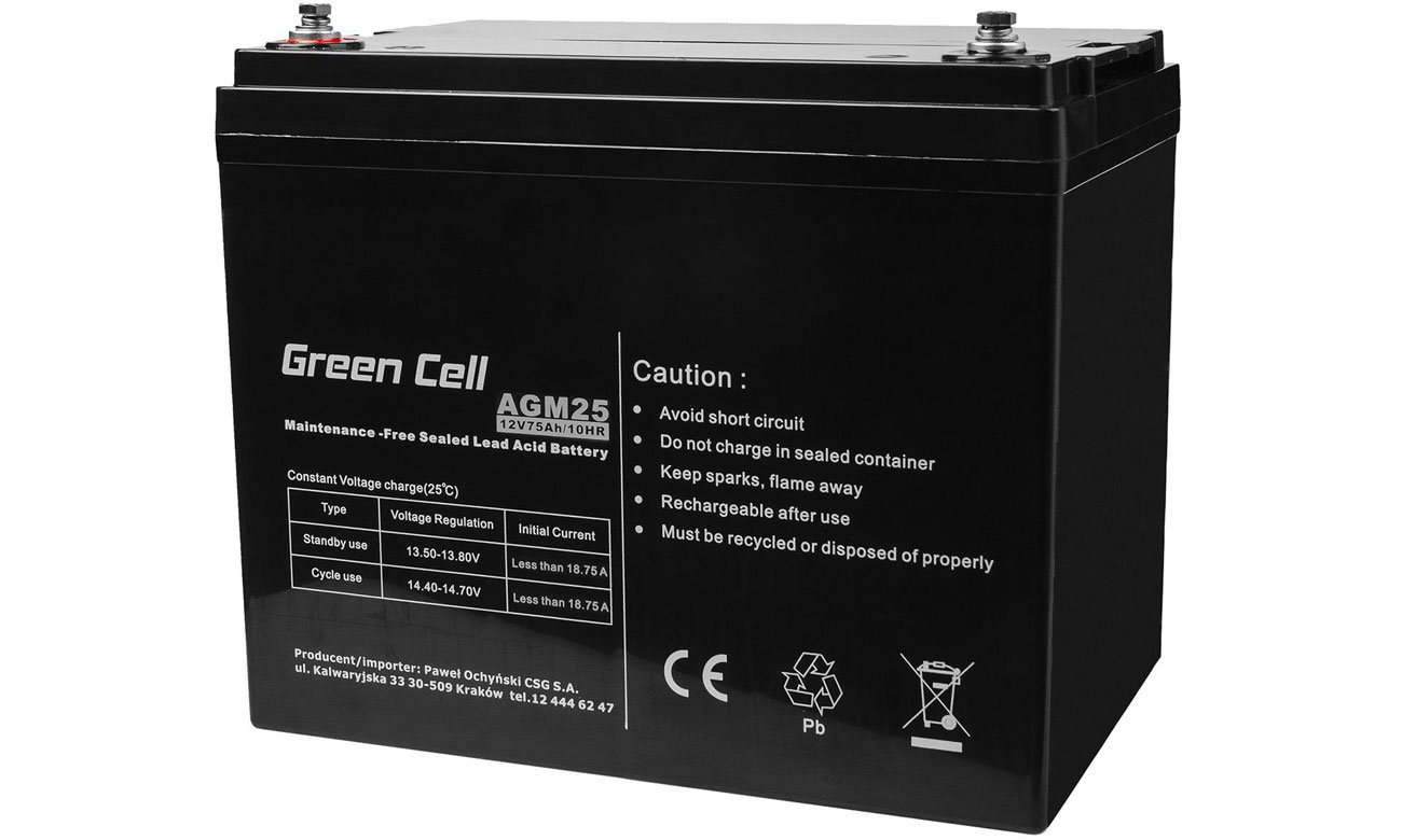 Akumulator AGM VRLA 12V 75Ah AGM25