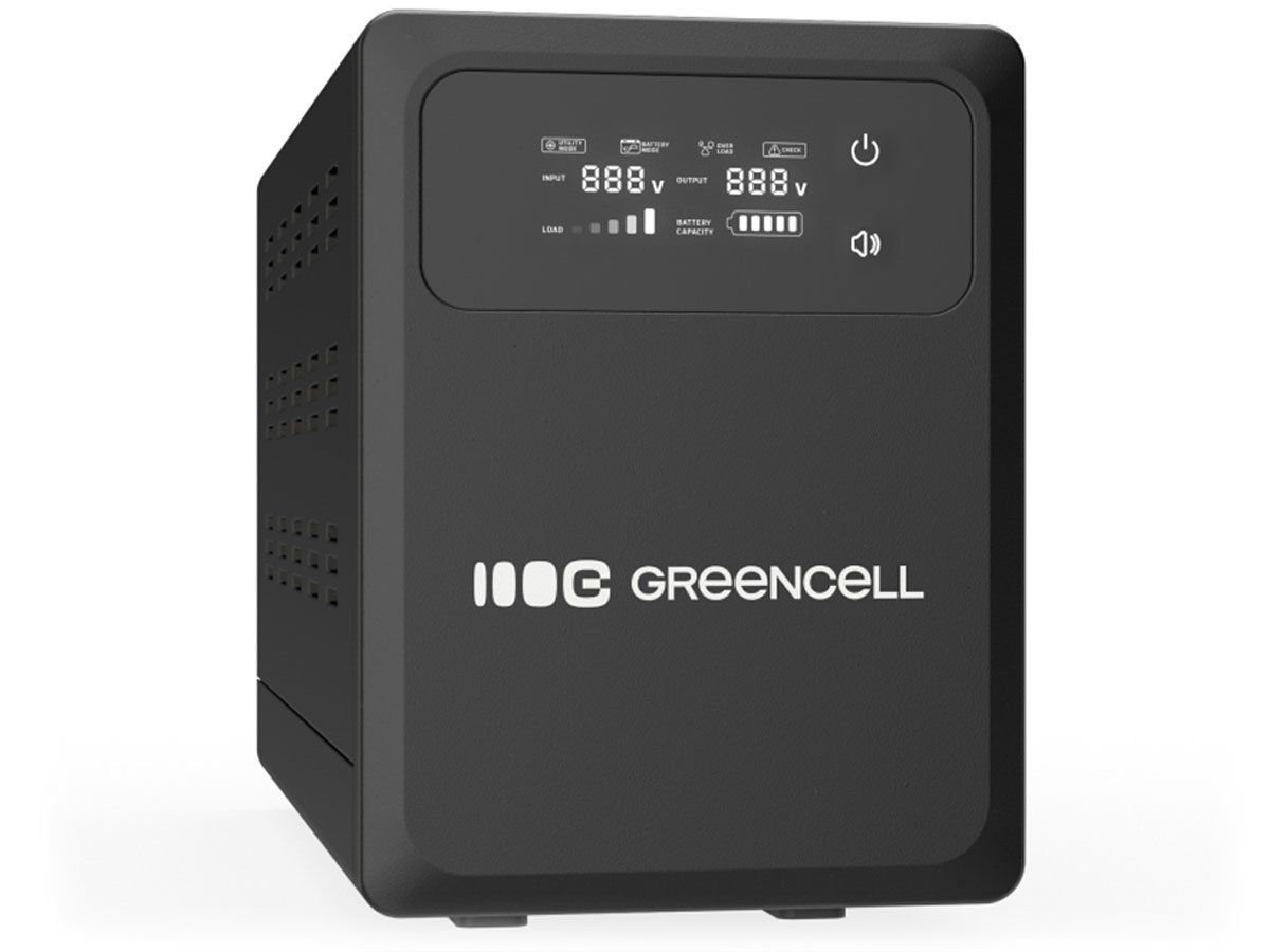 Green Cell AVR UPS 2000VA 1200W PowerCore 24 VDC z LCD