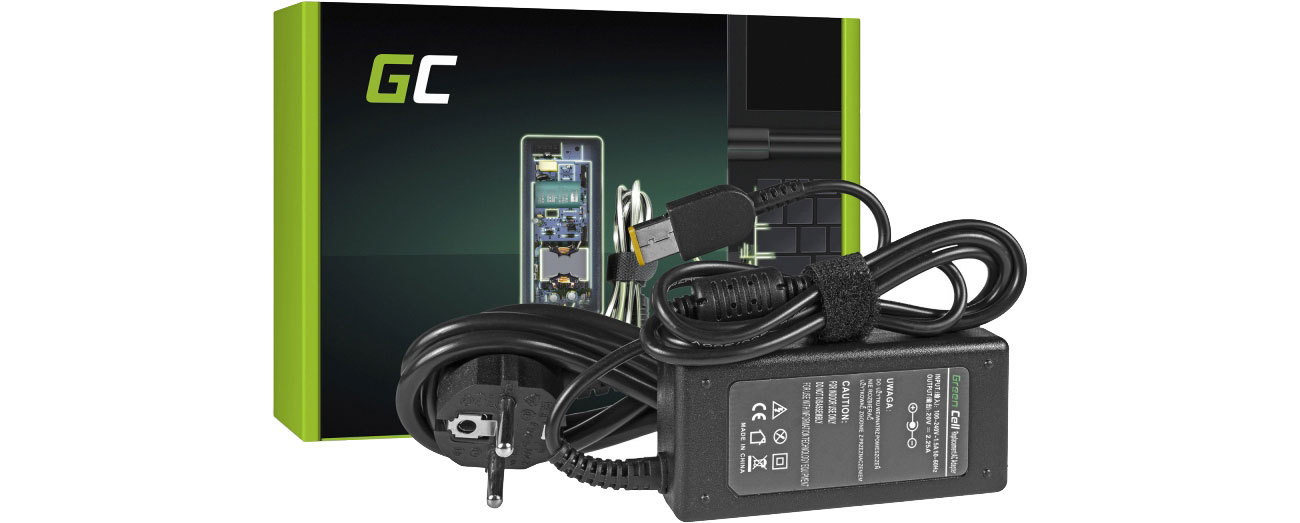 Green Cell Zasilacz do Lenovo 45W (2.25A, Slim Tip) AD64