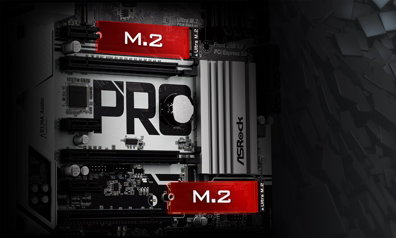 ASRock H270 PRO4 sloty M.2 dla SSD