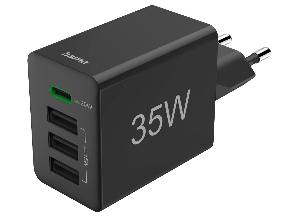 Hama ładowarka sieciowa 35 W (3x USB-A, 1x USB-C)