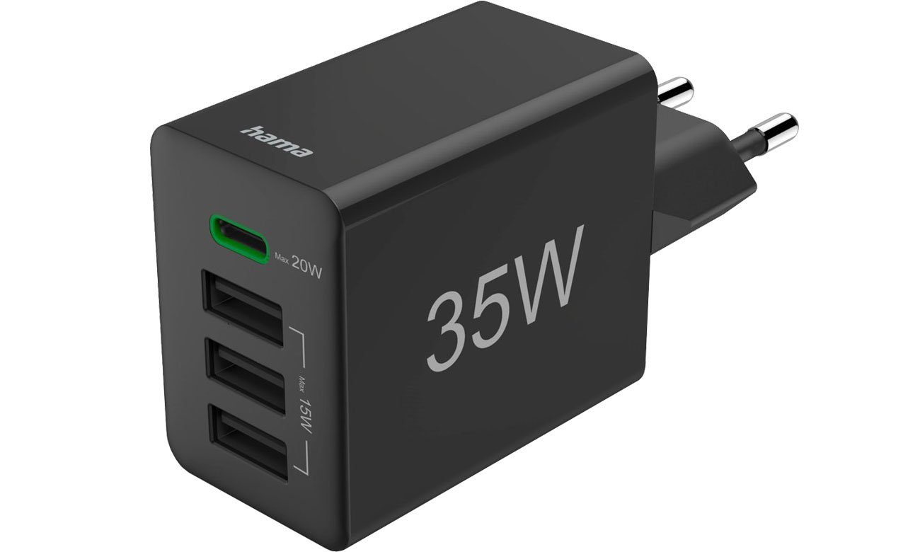 Hama ładowarka sieciowa 35 W (3x USB-A, 1x USB-C)