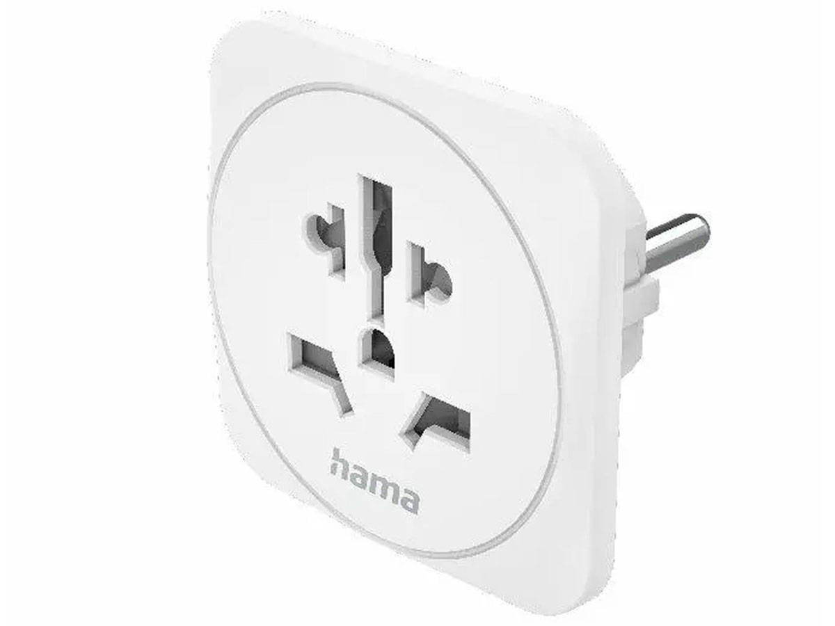 Hama Adapter podróżny gniazdo uniwersalne -> wtyk EU biały