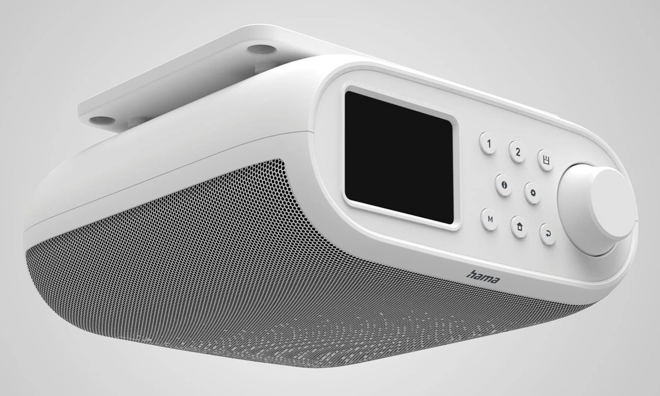 Radio internetowe HAMA DIR400 (FM, DAB+, Bluetooth) Białe - Widok ogólny, grafika z tłem