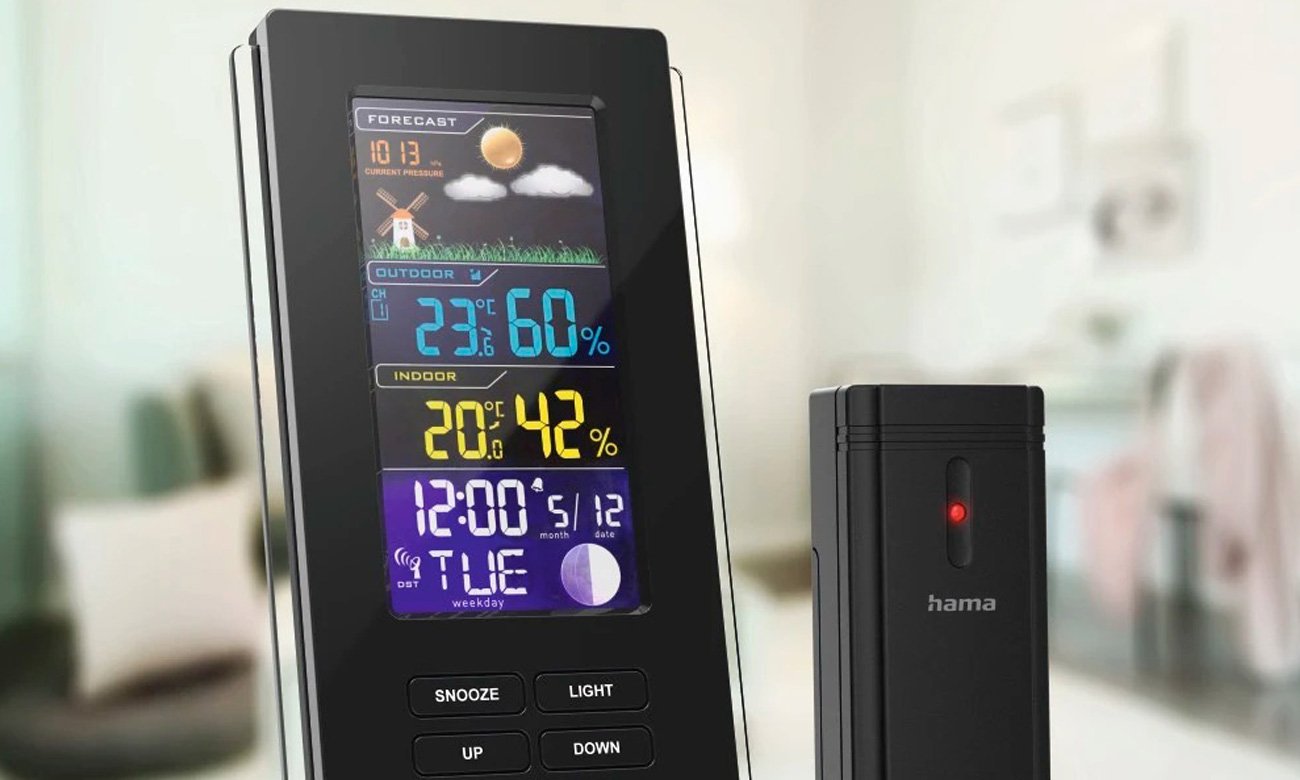 Stacja pogody Hama Color Edge - Zegar sterowany radiowym sygnałem czasowym DCF