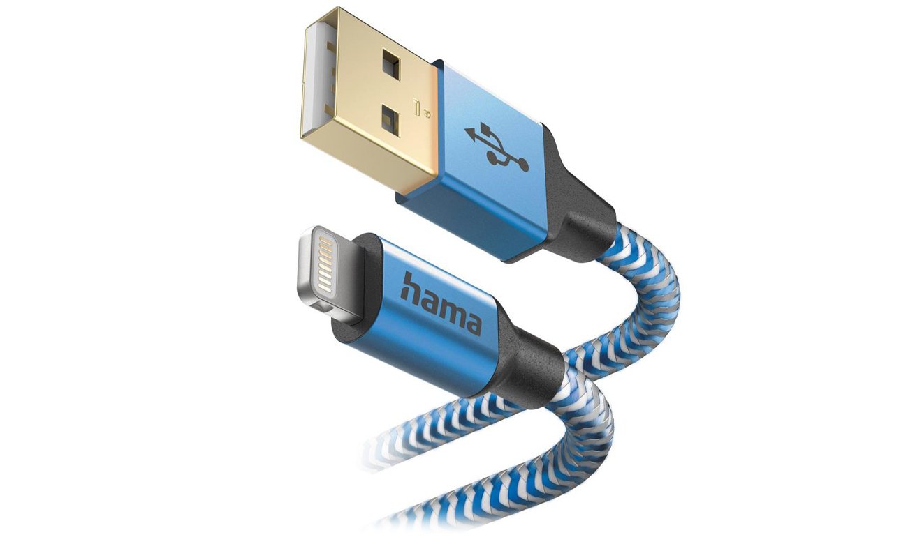 Hama Datenkabel reflektiert USB-A - Lightning 1,5 m blau