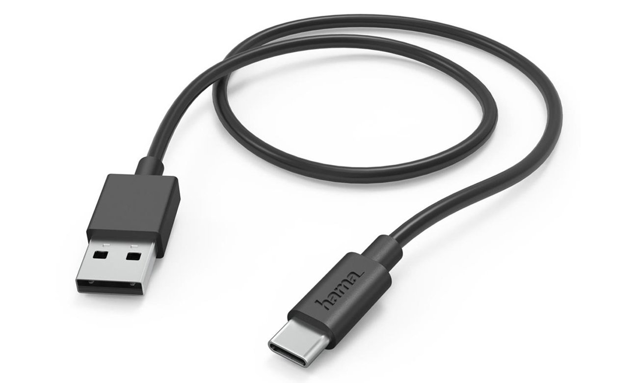 Hama USB-A - USB-C Kabel 1m schwarz