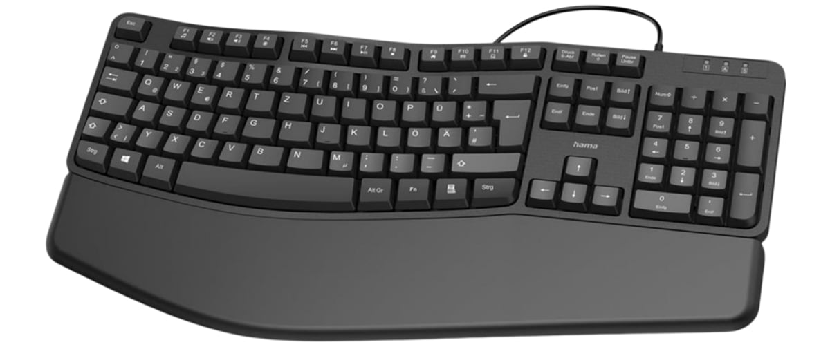 Hama Kabelgebundene ergonomische Tastatur EKC-400