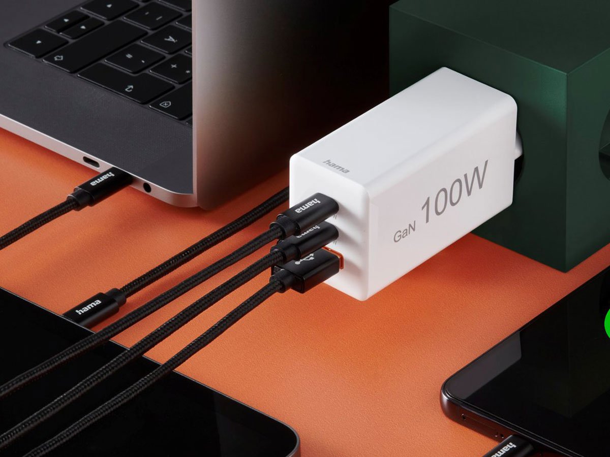 Hama Ładowarka sieciowa Mini 100W PD/QC 2X USB-C, 1X USB-A Biała