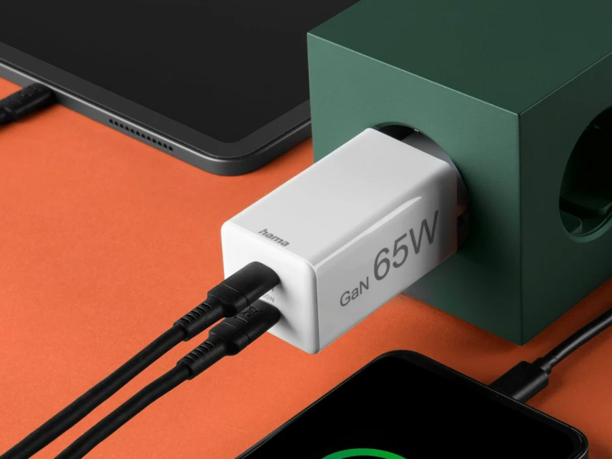 Hama Ładowarka sieciowa Mini 65W GAN PD/QC 2X USB-C, Biała