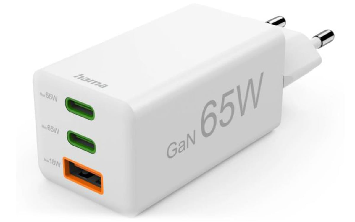 Ładowarka sieciowa Hama Mini 65W 1xUSB-C, 2xUSB-A