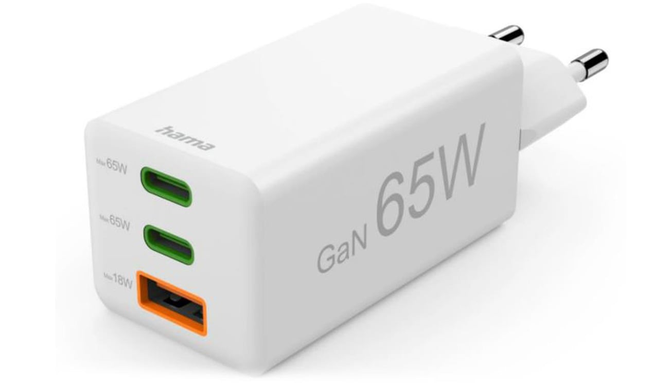 Netzladegerät Hama Mini 65W 1xUSB-C, 2xUSB-A