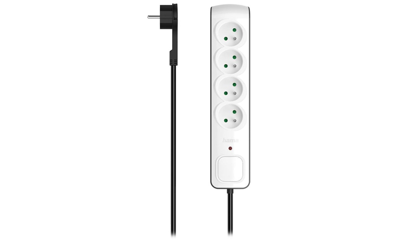 Listwa przeciwprzepięciowa Hama premium - 4 gniazda, 1,5m