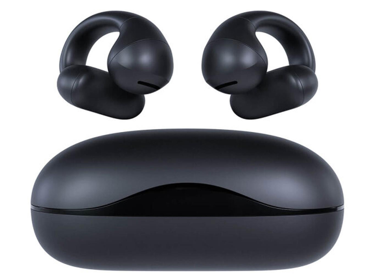 Happy Plugs Clip bezprzewodowe otwarte słuchawki douszne black