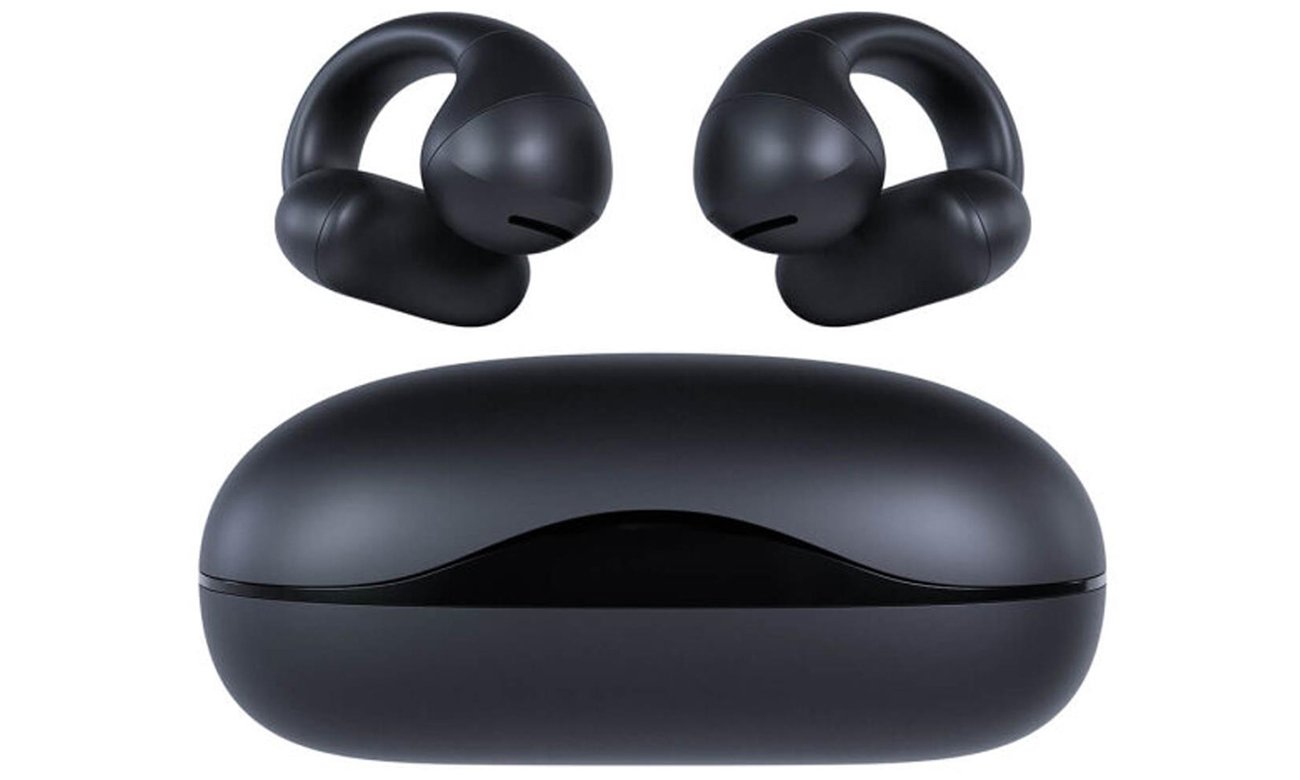 Happy Plugs Clip bezprzewodowe otwarte słuchawki douszne black