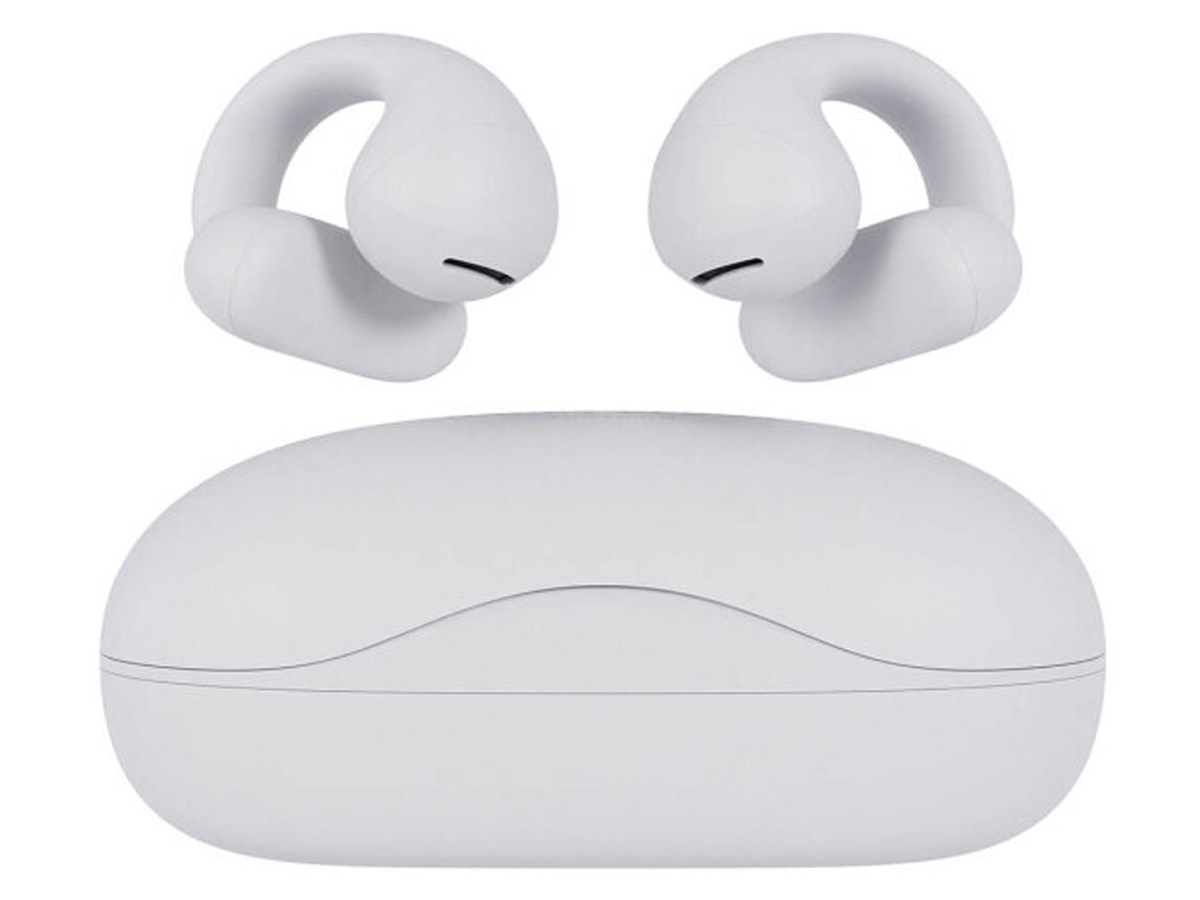 Happy Plugs Clip bezprzewodowe otwarte słuchawki douszne white