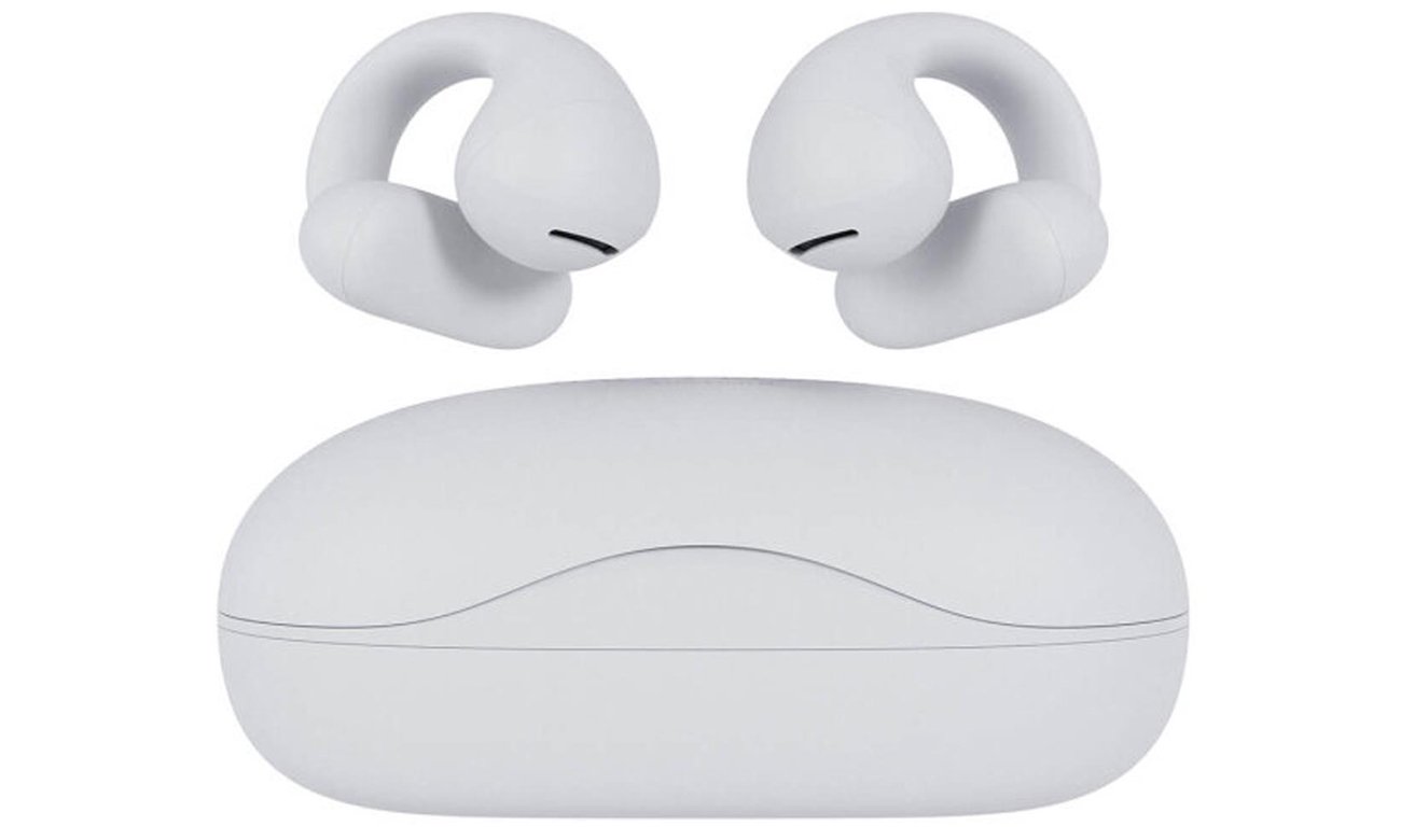 Happy Plugs Clip bezprzewodowe otwarte słuchawki douszne white