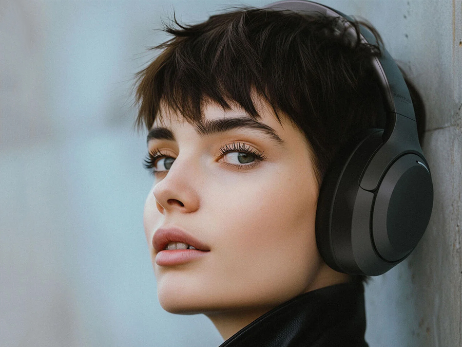 Happy Plugs Play Lite bezprzewodowe słuchawki nauszne radiem black