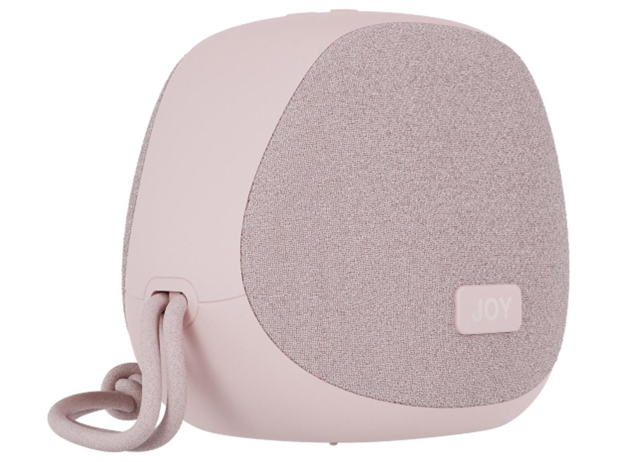 Bezprzewodowy głośnik Happy Plugs Joy Speaker Różowy - Widok od przodu pod kątem