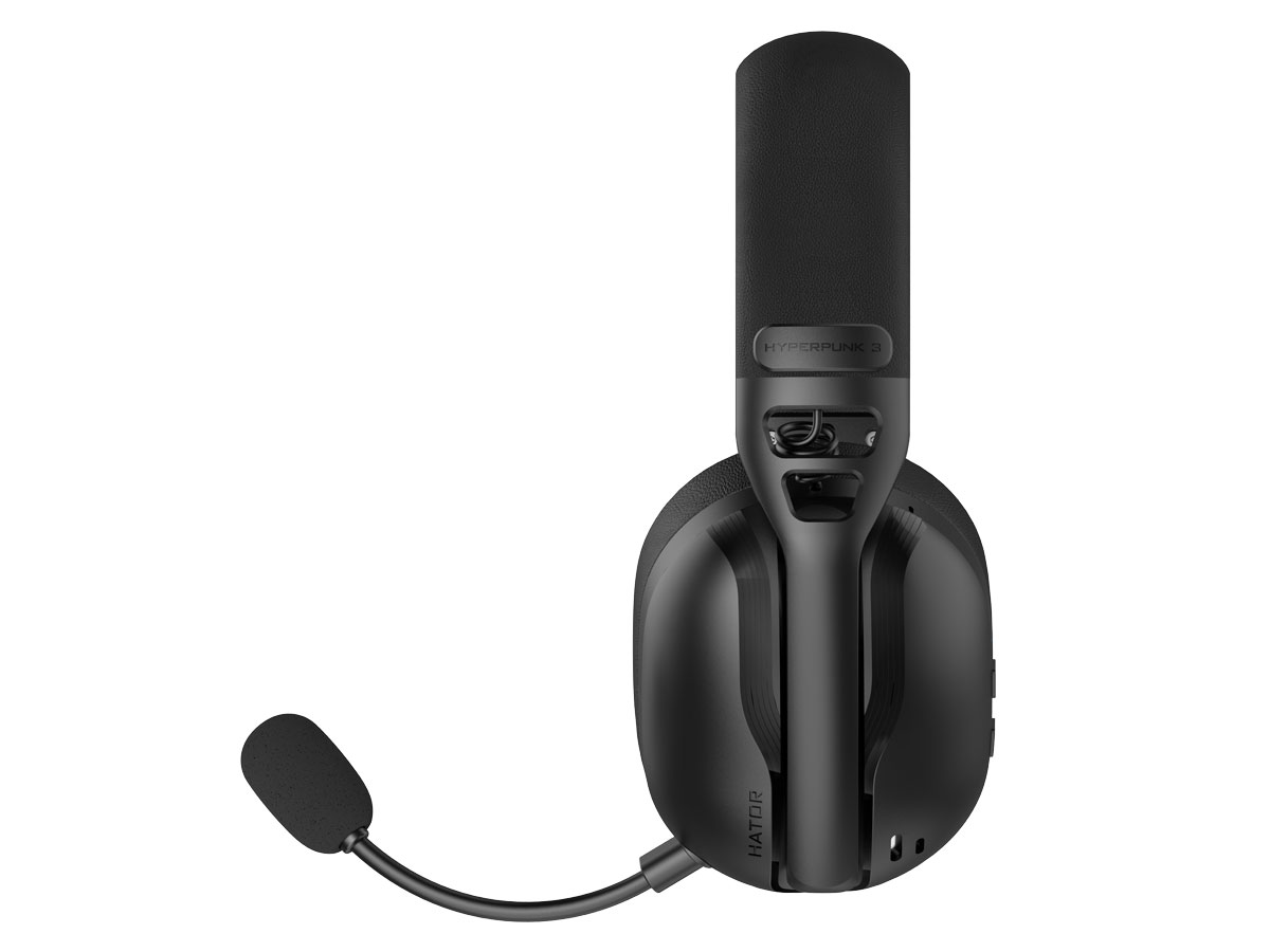 Słuchawki HATOR Hyperpunk 3X Wireless Czarne - Widok z boku