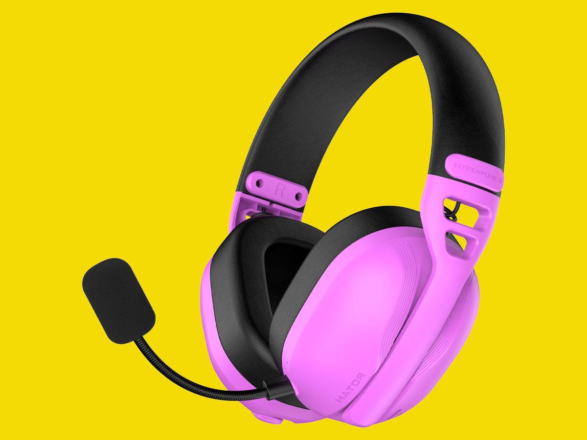 Zestaw słuchawkowy HATOR Hyperpunk 3 Wireless Czarno-fioletowy - Grafika
