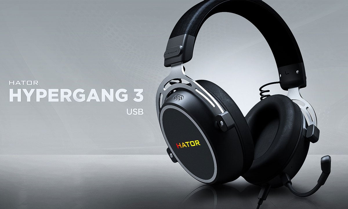 Zestaw słuchawkowy HATOR Hypergang 3 USB Czarny - Grafika key art