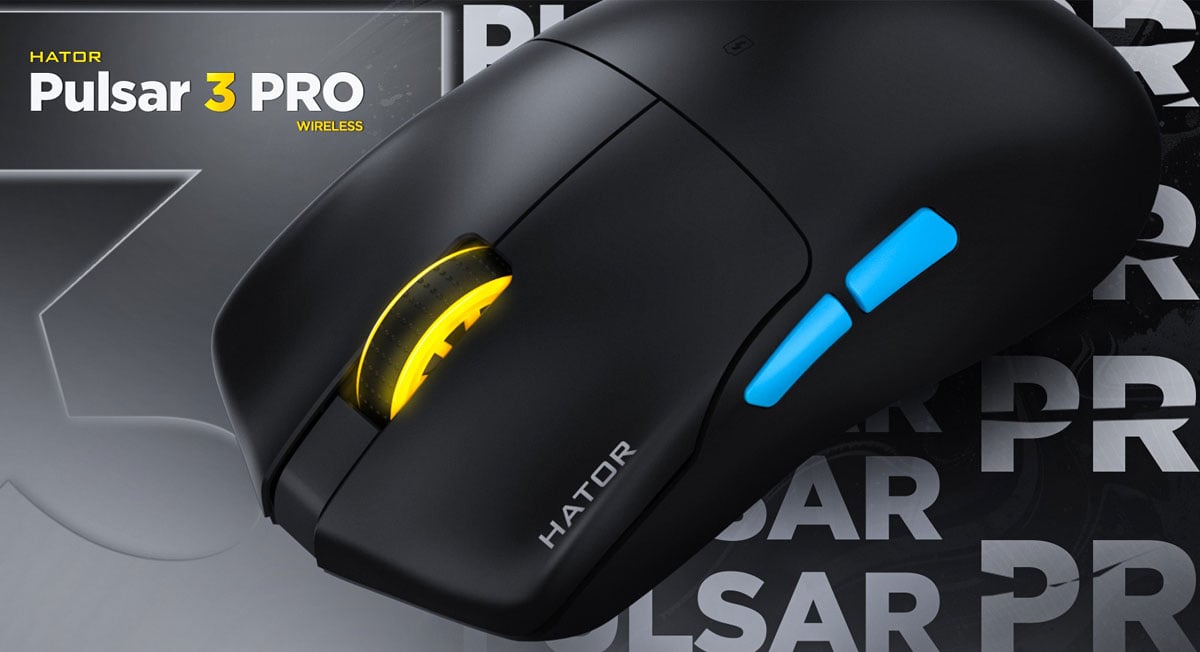 Mysz bezprzewodowa HATOR Pulsar 3 PRO Wireless - Grafika lifestyle
