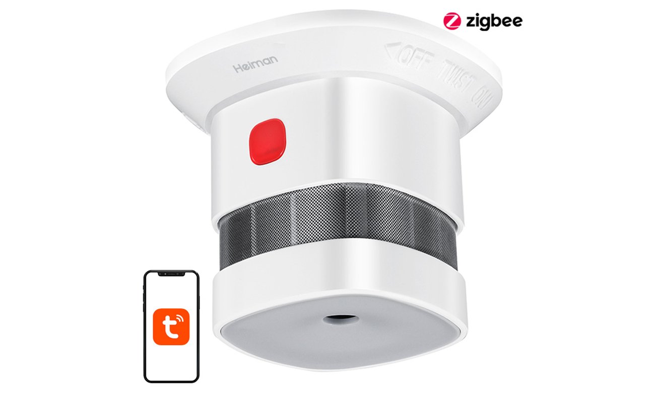 Optyczny czujnik dymu ZigBee Heiman HS1SA-E - Widok ogólny