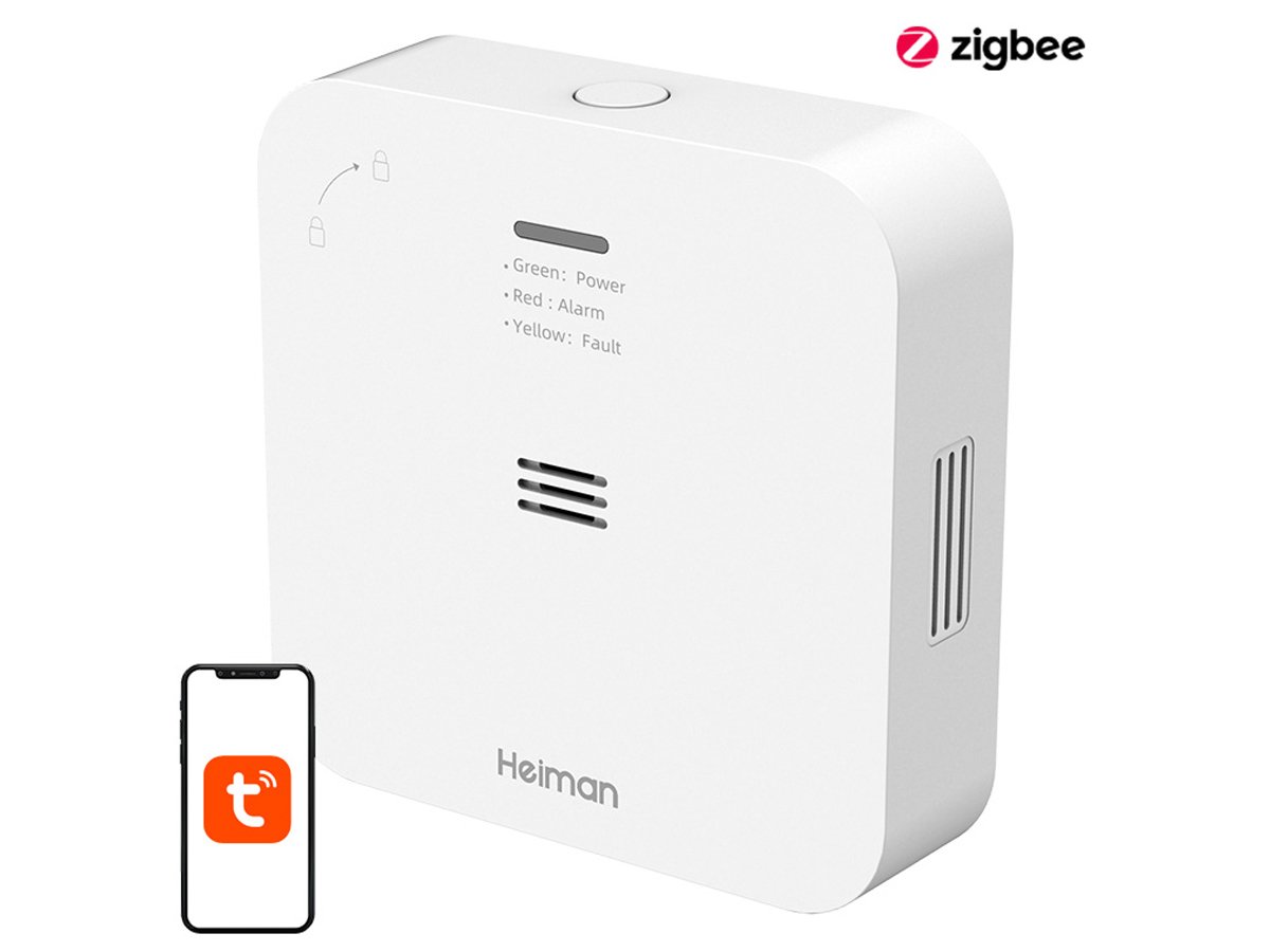 Inteligentny czujnik tlenku węgla Wi-Fi Heiman WS-720ES Tuya - Widok ogólny
