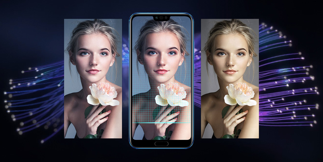 Honor 10 autoportret 3D bokeh