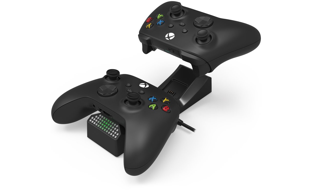 Podwójna ładowarka do padów Xbox Series HORI Dual Charge wraz z kontrolerami