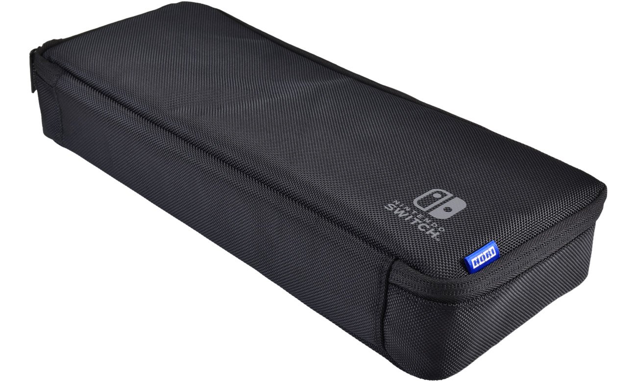 Etui HORI Cargo Pouch do Nintendo Switch / OLED / Lite Czarne - Widok od przodu pod kątem