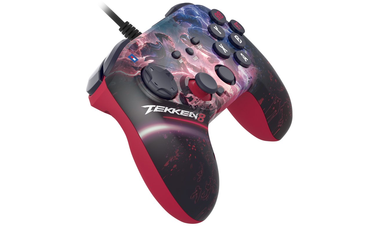 Kontroler przewodowy Hori OCTA TEKKEN 8 Edition do PC - Widok od przodu pod kątem