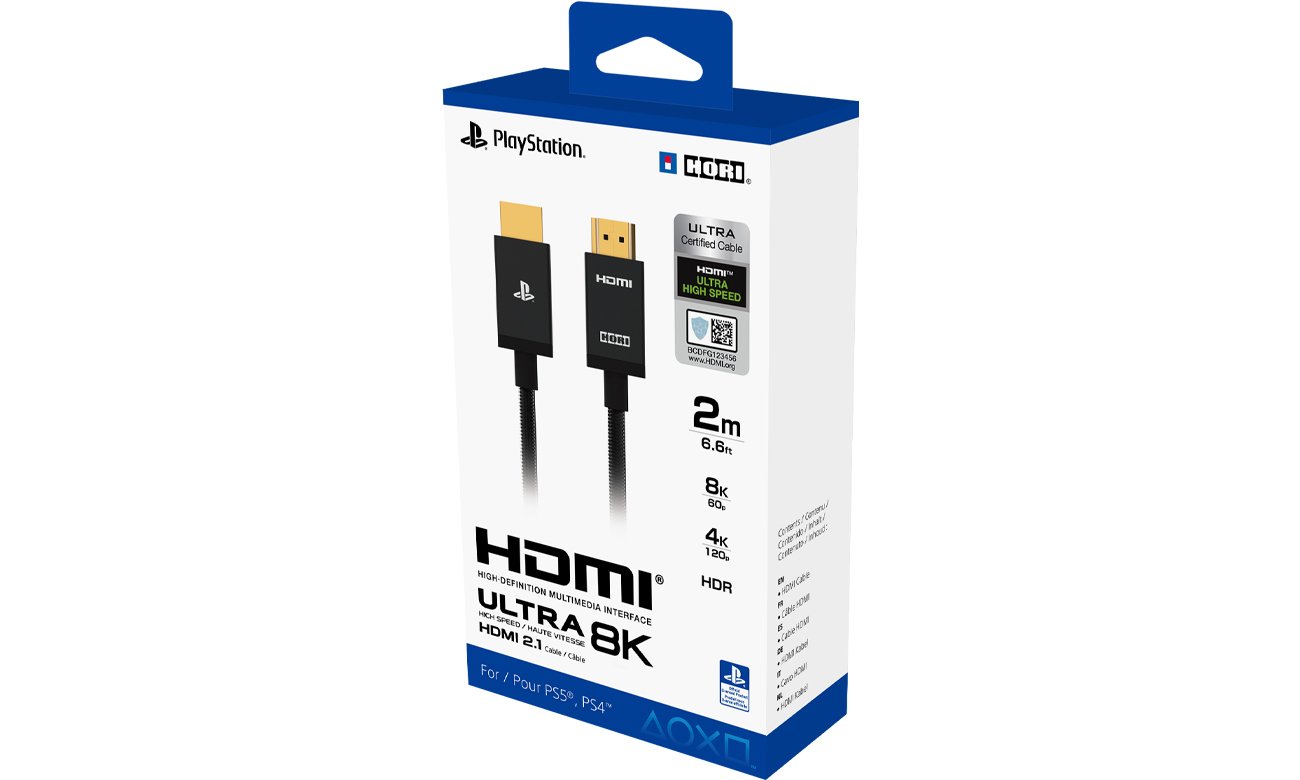 Hori SPF-014U HDMI 2.1 Kabel - HDMI Ultra High Speed 8K für PS5 2m - Verpackung