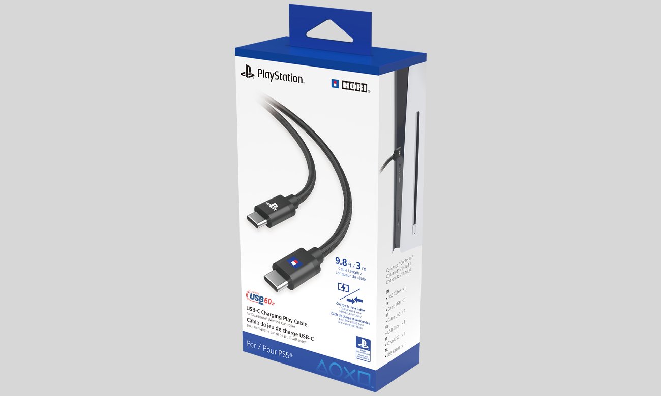 Kabel HORI Charging Play Cable do kontrolerów DualSense - Opakowanie