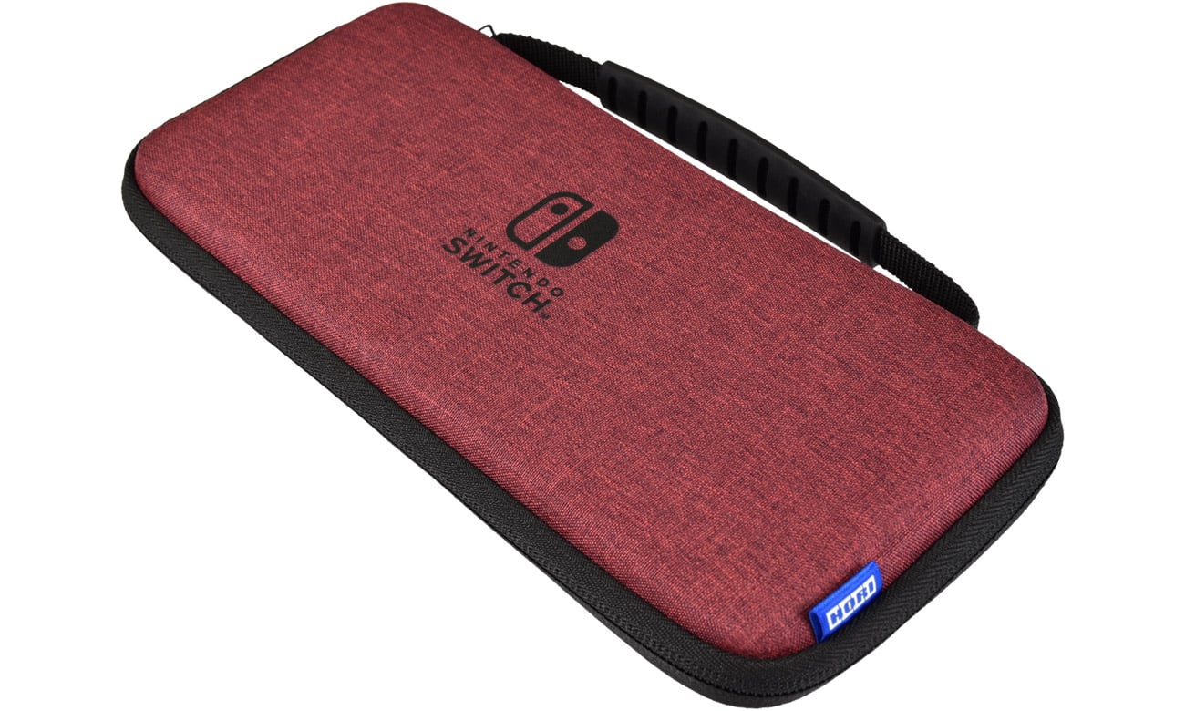 Etui HORI Slim Tough Pouch do Nintendo Switch / Switch OLED Czerwone - Widok od przodu pod kątem