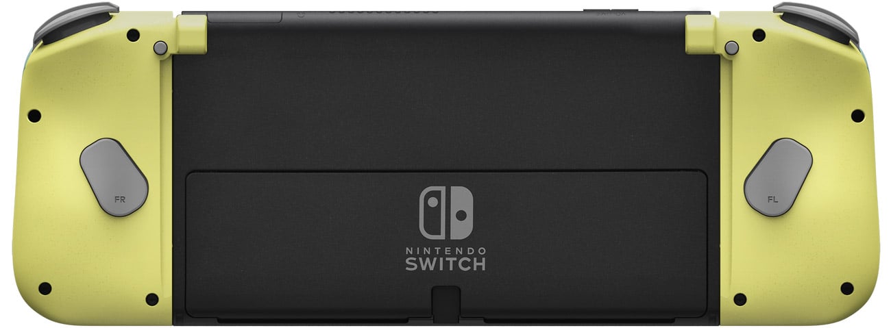 Kontroler HORI Split Pad Compact Switch Szaro-żółty dla Nintendo Switch - Widok od tyłu