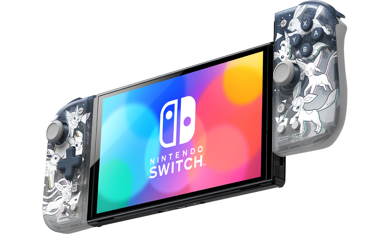 Zestaw akcesoriów Hori Split Pad Compact (Eevee Evolutions) do Nintendo Switch - Widok od przodu pod kątem