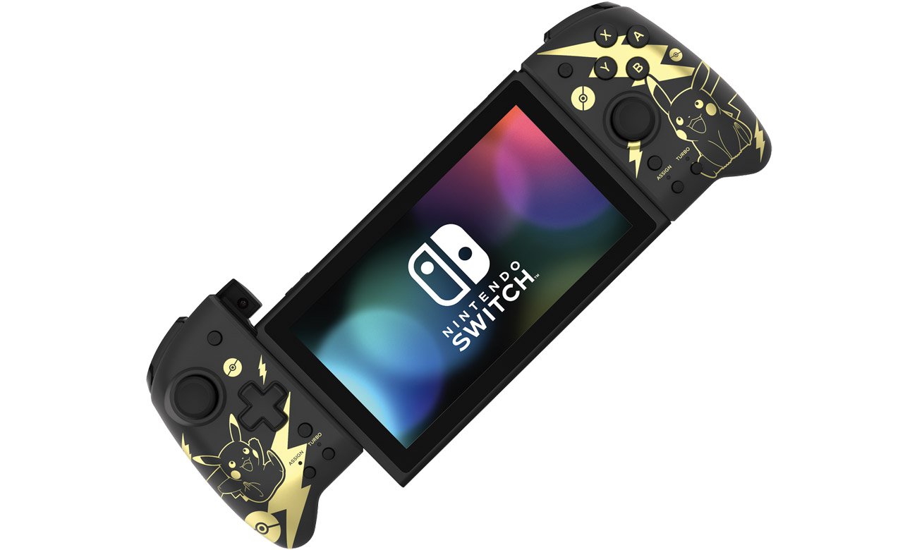Kontroler HORI Split Pad Pro (Pikachu Black & Gold) dla Nintendo Switch - Widok od przodu pod kątem