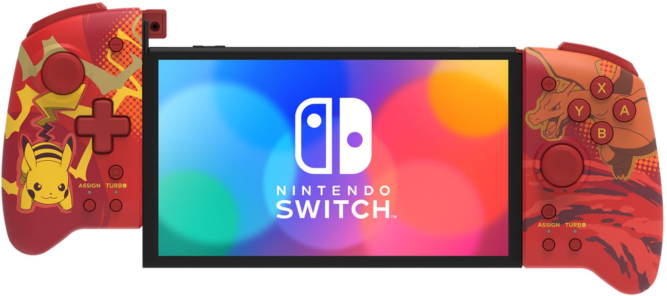 Kontroler HORI Split Pad Pro (Charizard & Pikachu) dla Nintendo Switch - Widok od przodu pod kątem