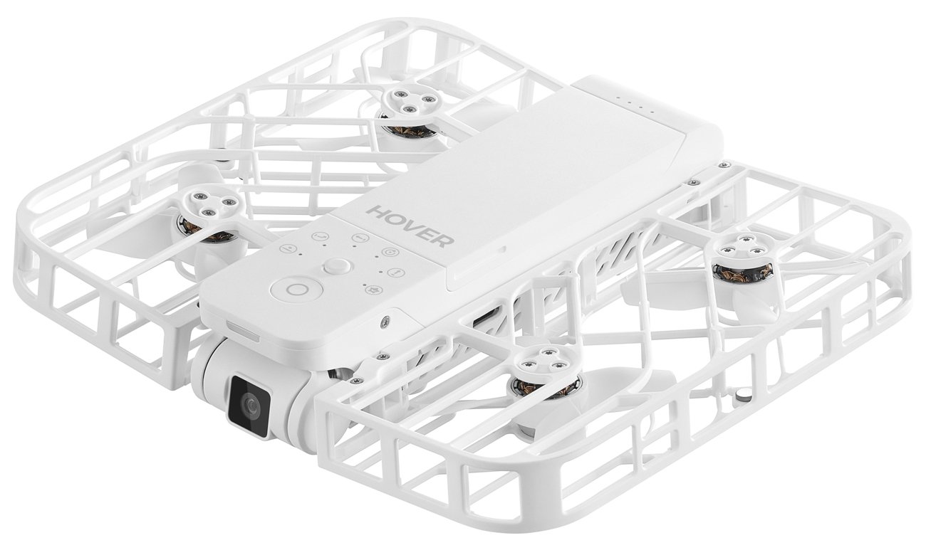 Dron HOVERAir X1 Biały - Widok od przodu pod kątem