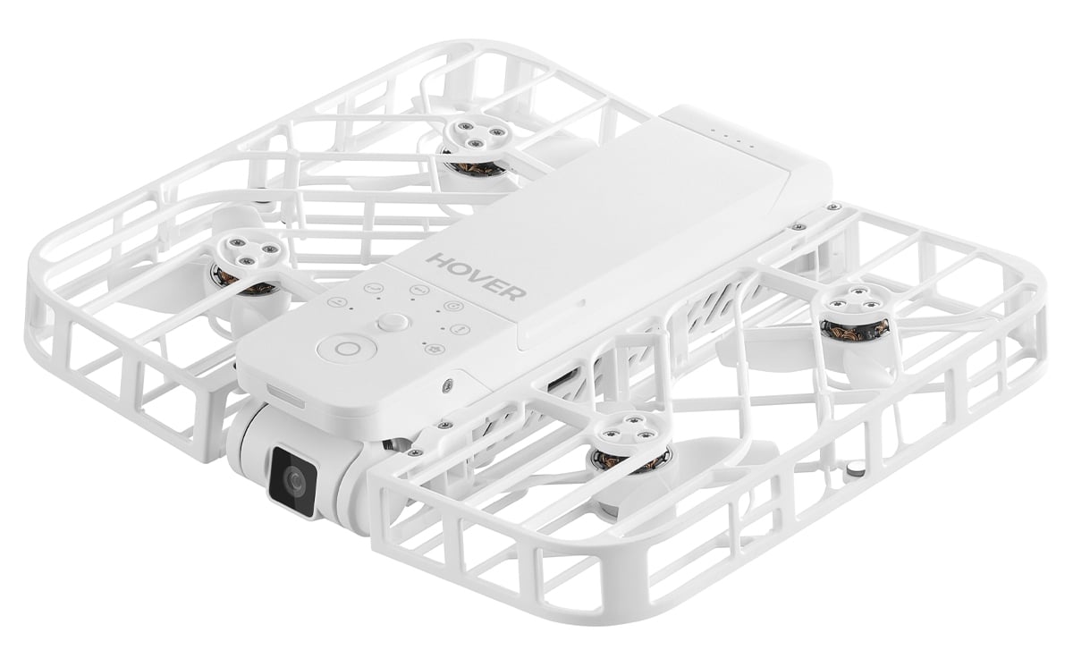 Dron HOVERAir X1 Biały - Widok od przodu pod kątem
