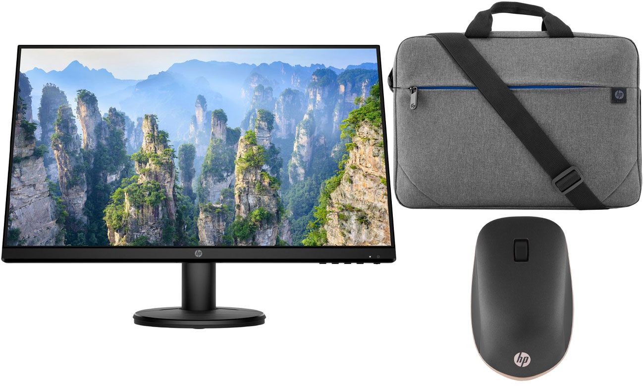 Zestaw HP monitor mysz torba