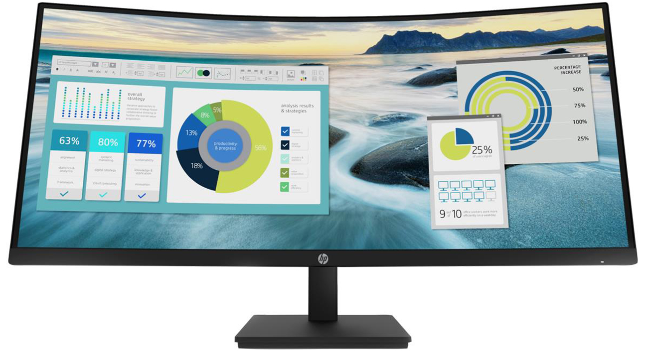 Wsparcie biznesu z monitorem HP P34hc G4 Curved