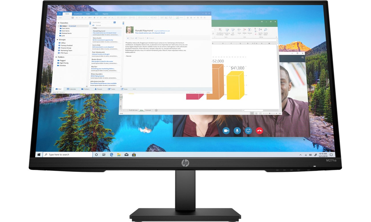HP M27ha widok z przodu