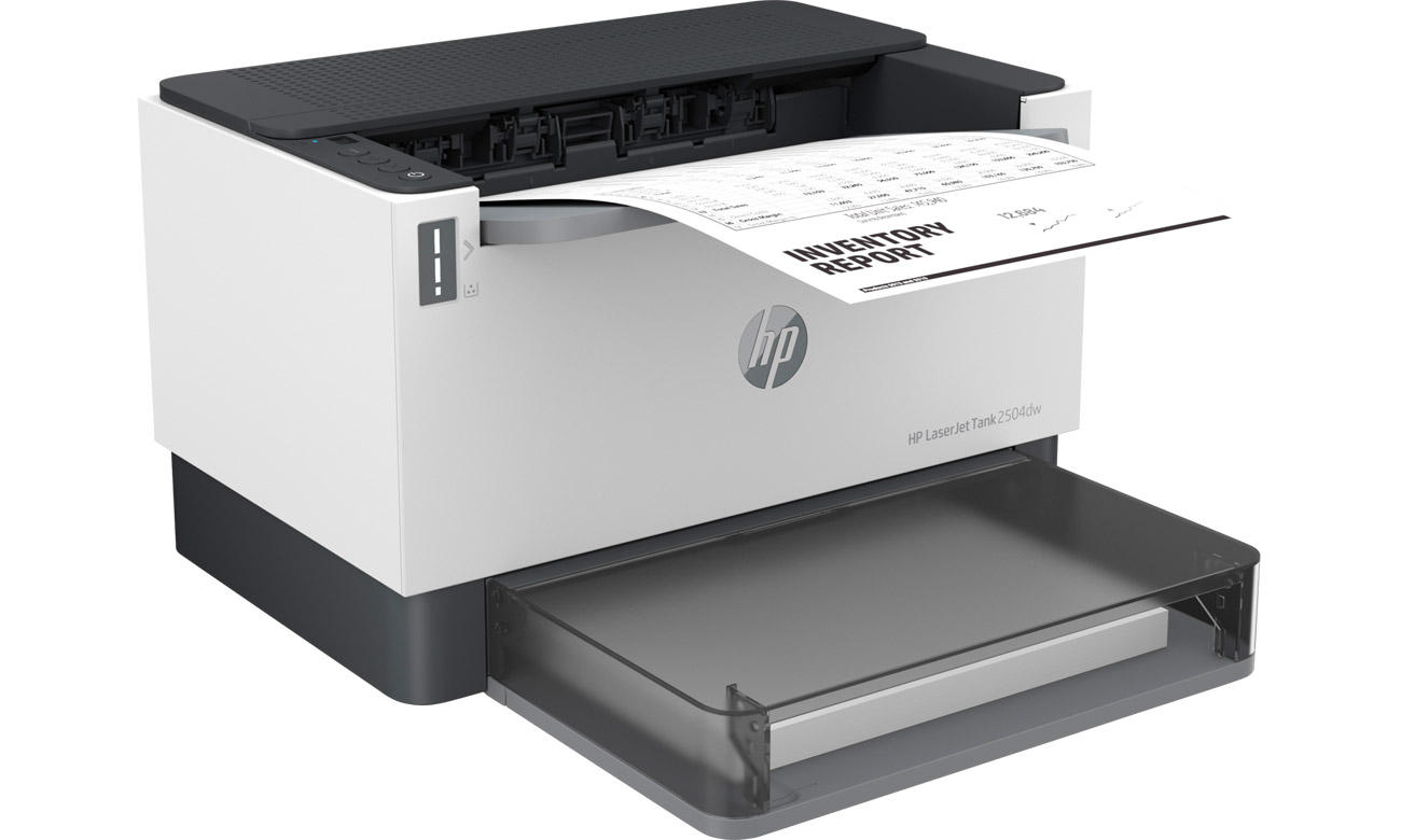 HP LaserJet Tank 2504dw widok z boku pod kątem