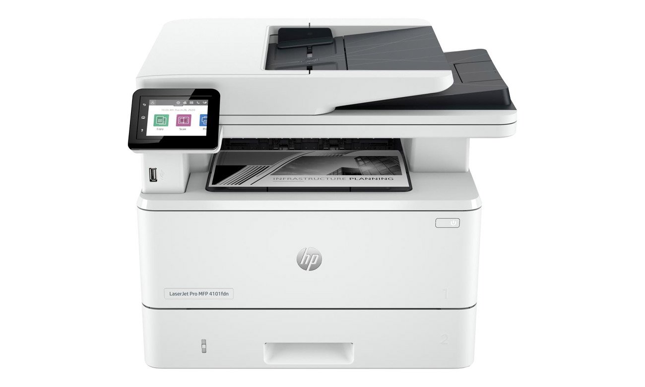 HP LaserJet Pro MFP 4102dw widok z przodu