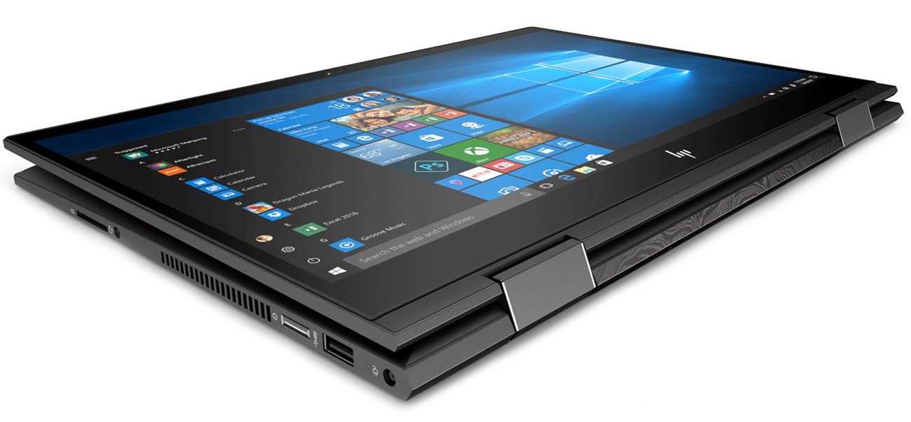 HP ENVY x360 ekran z mikrokrawędzia bezramkowa klawiatura