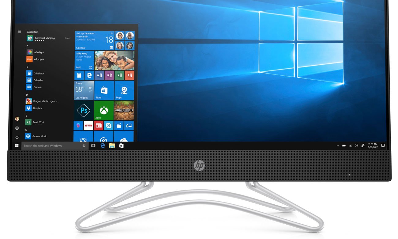 HP Pavilion AiO Wysokiej jakości głośniki z przodu ekranu